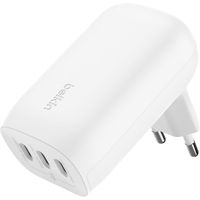 belkin cargador de pared con 3 puertos usb-c y pps a 67 w boostcharge pro blanco