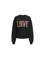 sudadera only onlkatya ls love black mujer