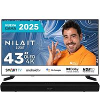 nilait luxe ni-43ub8001se 43 qled ultrahd 4k  regalo harmony sound bar barra de sonido bluetooth 20 30w