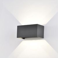 aplique led de exterior davos double 3000k 4x6w