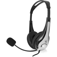 ewent ew3565 auriculares con microfono usb blanconegro