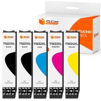 pccom essential cartucho tinta compatible epson t1631t1632t1633t163416xl negrocianmagentaamarillo pack 5