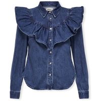 only blusa noos indigo shirt - dark blue denim para mujer