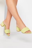 limited collection mule ancha trenzada verde limon