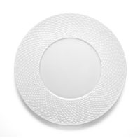 plato llano x6 porcelena blanco