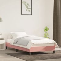 vidaxl estructura de cama sin colchon terciopelo rosa 90x200 cm