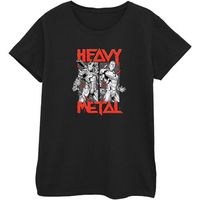 marvel camiseta manga larga heavy metal para mujer