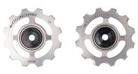 ruedas de polea cyclingceramic para shimano 12s 7100 7150 plata