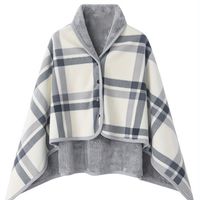 manta con capa doble gruesa y patron de cuadros de polar fleece multifuncional ideal para otono e invierno perfecta para usar en casa y en la oficina con la posibilidad de cubrir las piernas