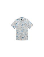 camisa vans davista ss woven marshmallow hombre