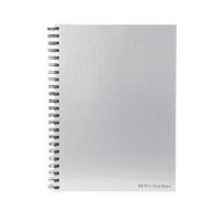 pukka pad notebook wirebound hardback ruled 160pp a4 silver pack 5