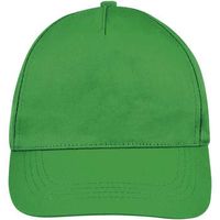 sols gorro buzz verde pradera-gorra 5 paneles de algodon visera curvada para mujer