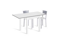 conjunto mesa libro galante 65-130x65 bcobco  2 sillas asiento bco