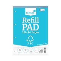 silvine envrionmentally friendly ruled refill pad 160 pages - fscrp80