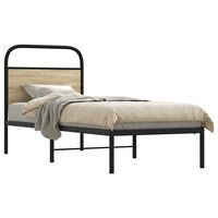 vidaxl estructura de cama sin colchon 75x190 cm madera roble sonoma