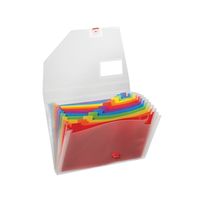 snopake rainbow expanding organiser a4