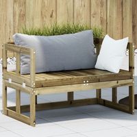 vidaxl banco sofa de jardin extensible madera de pino impregnada