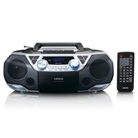 lenco scd-720si boombox radiocd portatil con radio dabfm bluetooth plata