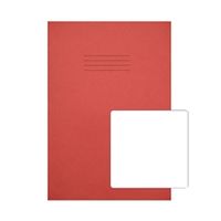 rhino exercise book plain 80 pages a4 plus red pack of 50 vc50452