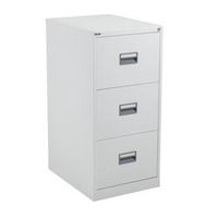 legato steel 3 drawer filing cabinet - white ref tcs3fc-wh