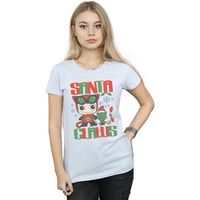 dc comics camiseta manga larga santa claws para mujer