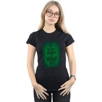 marvel camiseta manga larga stay angry para mujer