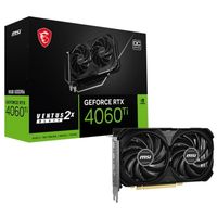 msi geforce rtx 4060 ti ventus 2x black e1 oc 8gb gddr6 dlss3