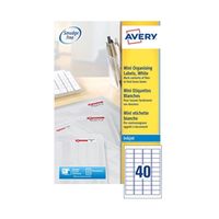 avery inkjet mini labels 457x254mm 40 per sheet white 1000 pack