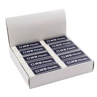 white pencil erasers 20 pack