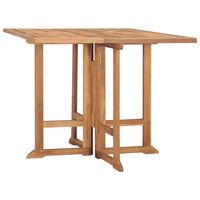 vidaxl mesa de comedor plegable para jardin madera de teca 90x90x75 cm