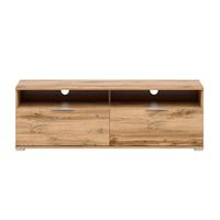 mueble tv 2 cajones 2 compartimientos estratificado marron