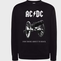 sudadera cuello redondo acdc for those about to rock  algodon y poliester 290 grmsm2 - tallaje