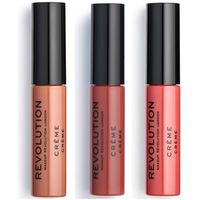 makeup revolution pintalabios set of 3 cream lipsticks - 121 head-turner  114 white para mujer