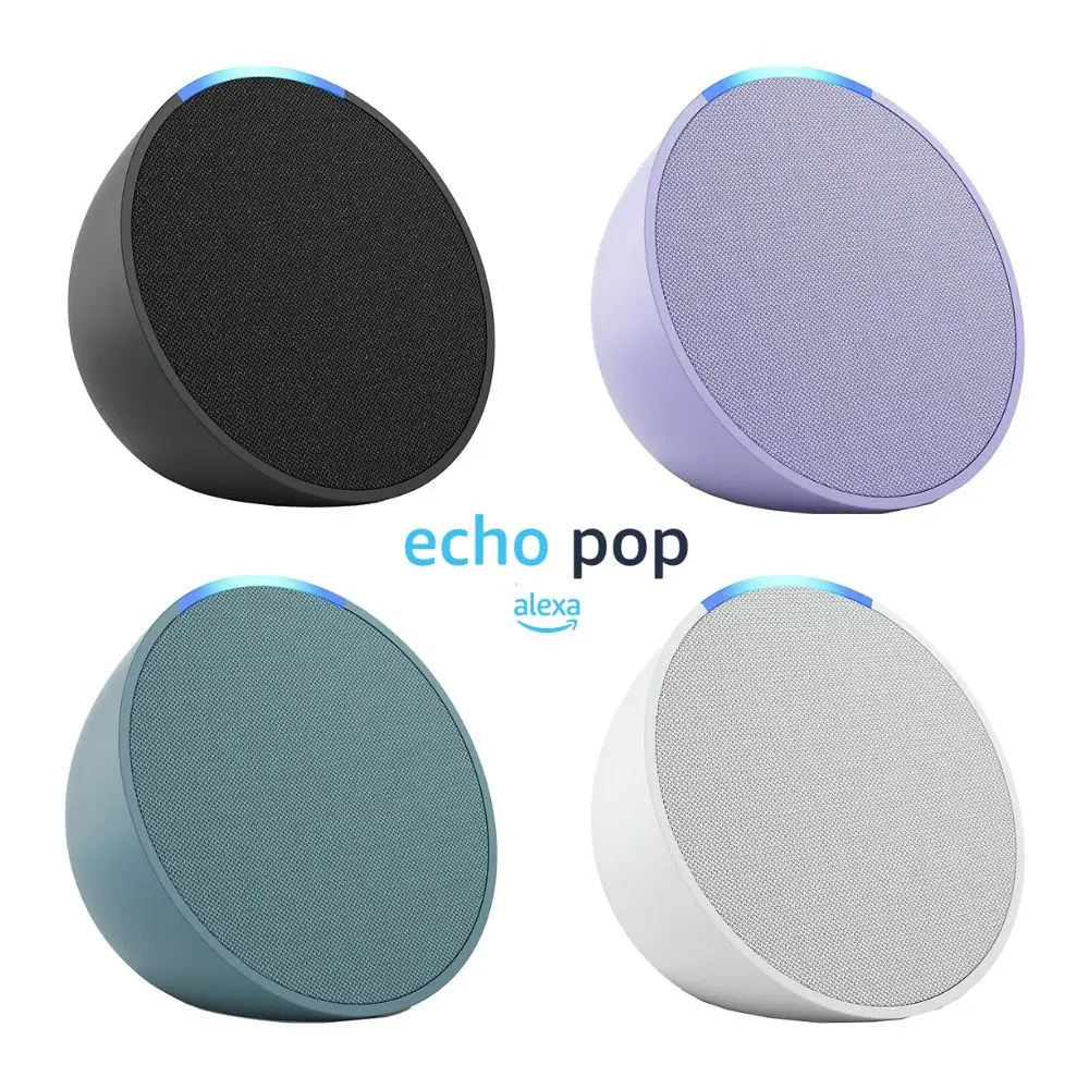 echo pop amazon altavoz inteligente wifi y bluetooth con alexa de sonido potente y compacto