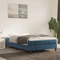 vidaxl estructura de cama sin colchon terciopelo azul oscuro 120x200cm