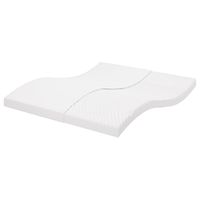 vidaxl colchon de espuma de 7 zonas dureza 20 ild blanco 180x220 cm