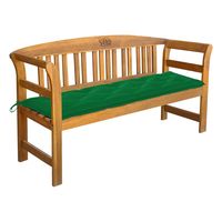 vidaxl banco de jardin con cojin madera maciza de acacia 157 cm