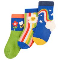 frugi retro happy little socks - pack of 3