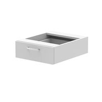 impulse 1 drawer fixed pedestal white