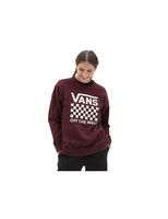 sudadera vans lock box crew-b granate mujer