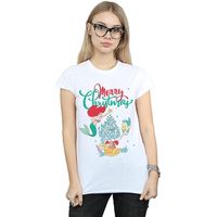 disney camiseta manga larga merry christmas para mujer