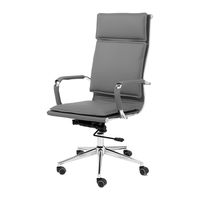 silla de oficina en polipiel gris cm a110120xl57xp66