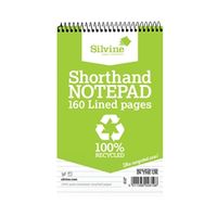 silvine everyday shorthand notepad recycled wirebound