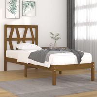 vidaxl estructura de cama madera maciza pino marron miel 100x200 cm