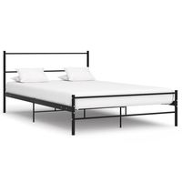 vidaxl estructura de cama sin colchon metal negro 120x200 cm