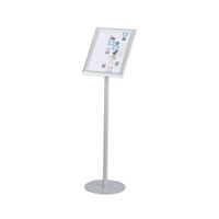 twinco literature display floor stand snapframe a4 silver - tw51758