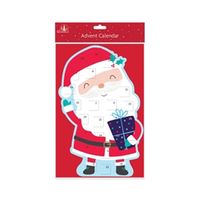 santa advent calendar standing die cut pack of 12 xk0070