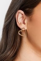 pendientes dorados de corazones