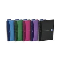 oxford poly opaque wirebound notebook a4 assorted 5 pack 100101918