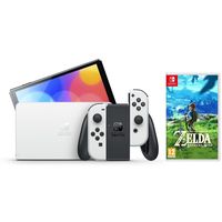 nintendo pack switch oled blanca  legend of zelda breath of the wild